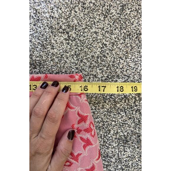 Women's MODA International Christmas Holiday Skirt Size 8 Candyland Pink Red - Picture 7 of 9